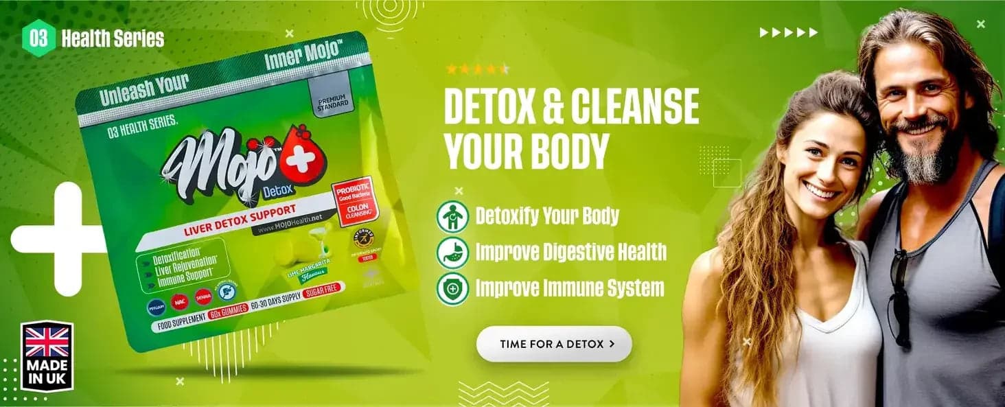 Mojo Detox liver detox support — detox and cleanse your body: detoxify your body, improve digestive health, improve immune system. Time for a detox.