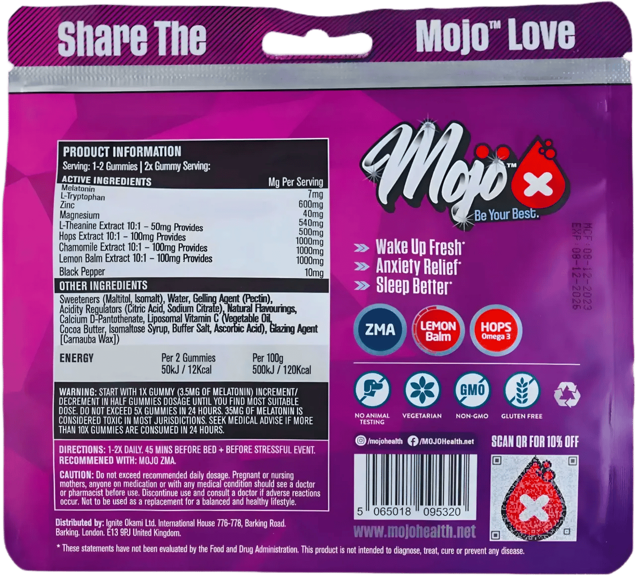 MOJO™ RECHARGE Gummies (Free-Trial Women)